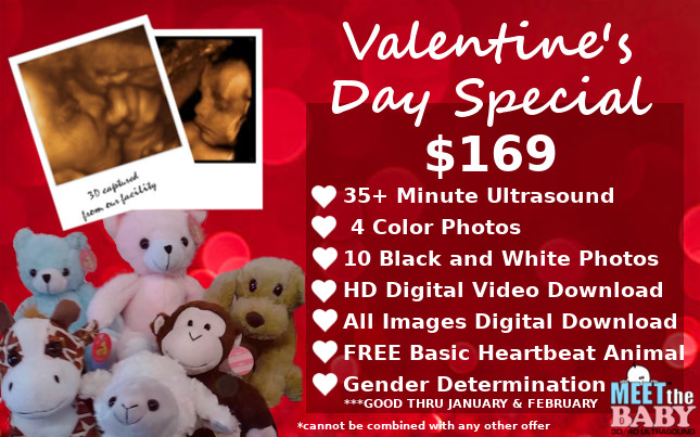 Valentine's Day 3D Ultrasound Special $169